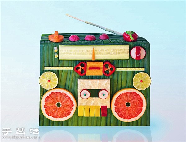 常见水果蔬菜diy的创意摆盘作品