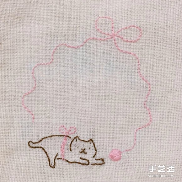 治愈系猫咪刺绣图片 简单的线条让人感觉温暖_皮皮网 治愈系猫咪刺绣图片 简单的线条让人感觉温暖
