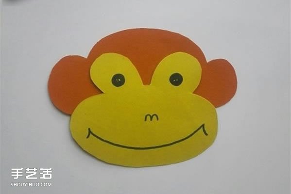 幼儿园猴子扇子制作方法 卡纸扇子手工制作图片_手艺活网