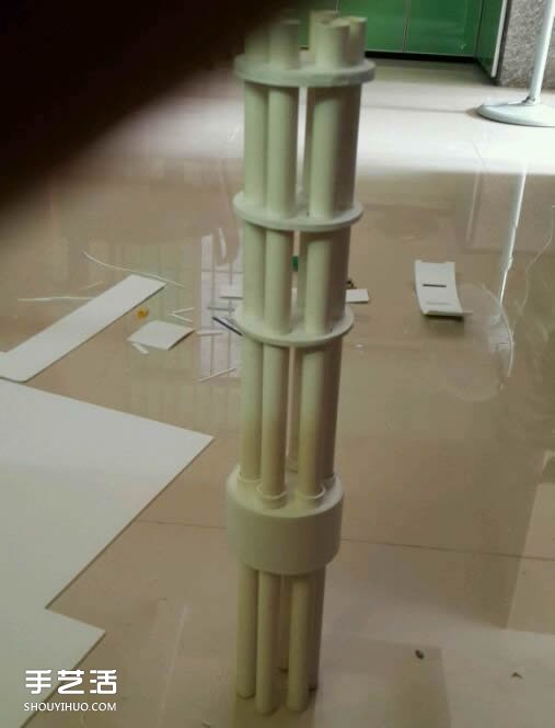 自制加特林机枪模型diy加特林机枪玩具教程