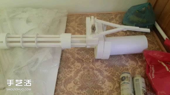 自制加特林机枪模型diy加特林机枪玩具教程