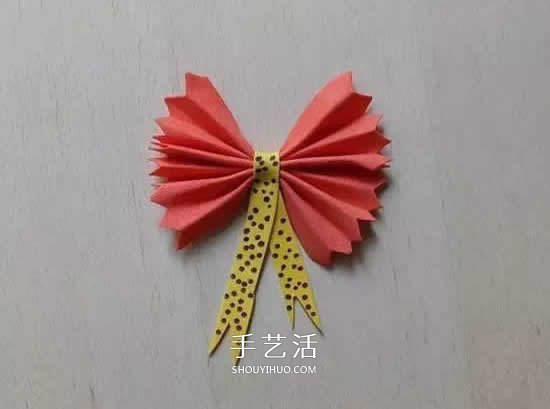 最简单蝴蝶结的折纸方法图解 可爱又漂亮!
