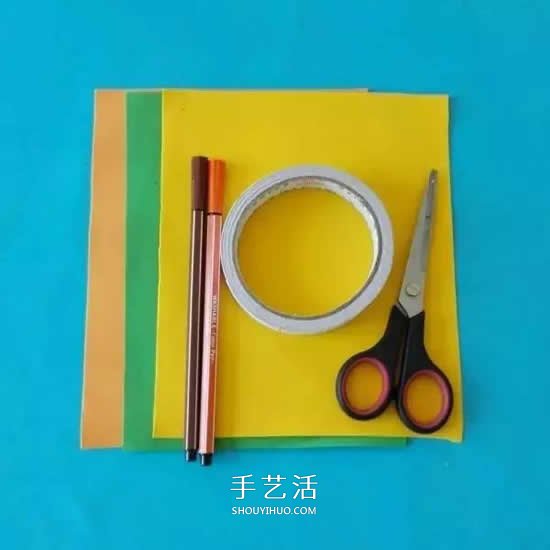 海绵纸剪贴手工 简单做一只可爱的小蜜蜂 - www.shouyihuo.com