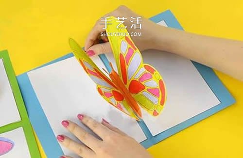 蝴蝶贺卡的制作方法立体蝴蝶贺卡怎么做图解