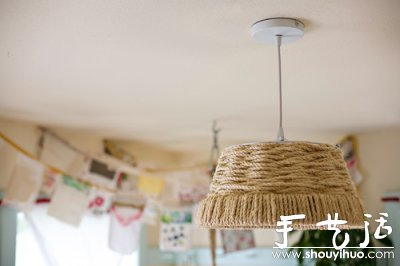 手工DIY宜家风格麻绳吊灯 -  www.shouyihuo.com