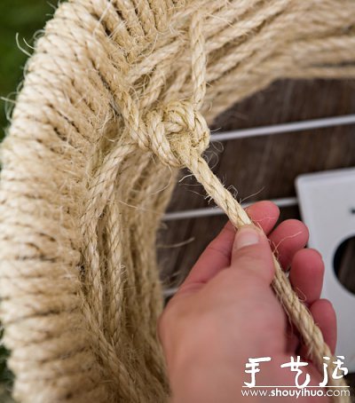 手工DIY宜家风格麻绳吊灯 -  www.shouyihuo.com