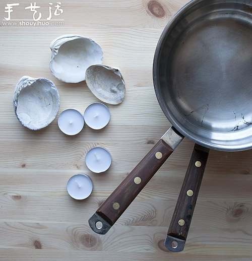 贝壳蜡烛的手工DIY方法 -  www.shouyihuo.com