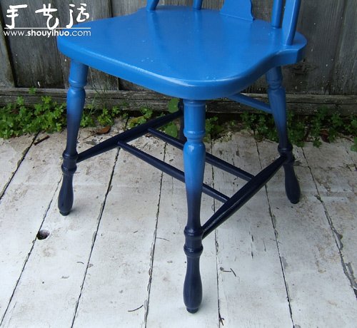 旧椅子翻新DIY色彩渐变椅子 -  www.shouyihuo.com