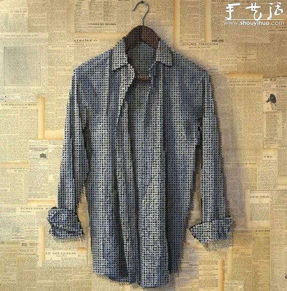 螺丝钉DIY制作的衬衫 -  www.shouyihuo.com
