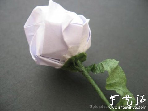 玫瑰折纸方法教程 -  www.shouyihuo.com