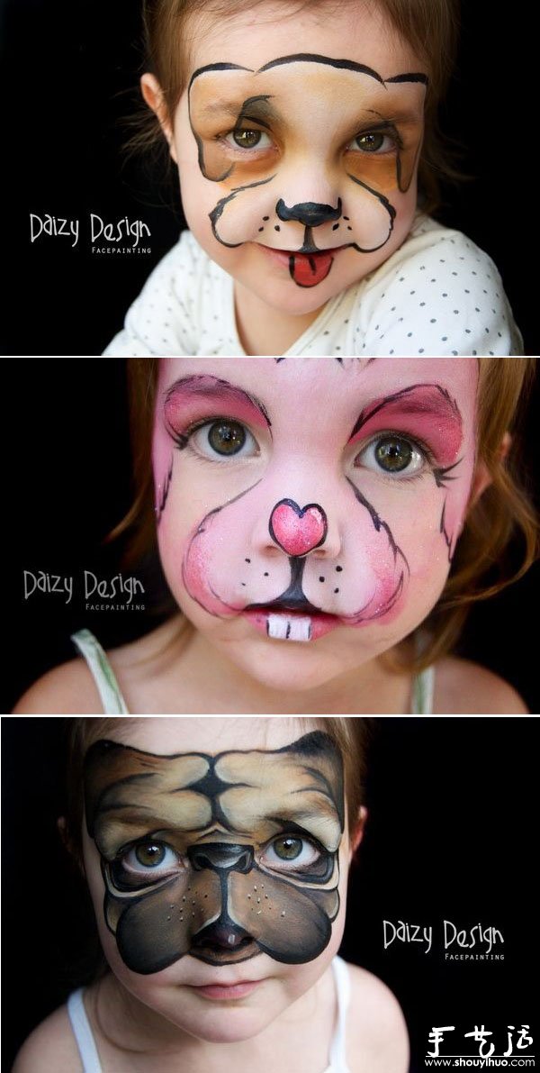 孩子脸上的绘画作品——“baby face” -  www.shouyihuo.com