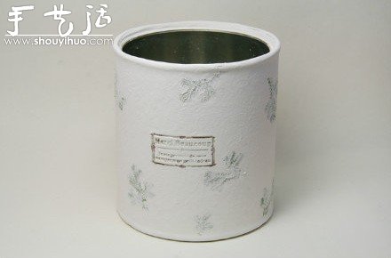 废弃奶粉罐手工制作盆栽的方法 -  www.shouyihuo.com