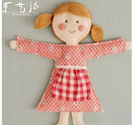 不织布制作女生娃娃的方法教程 -  www.shouyihuo.com