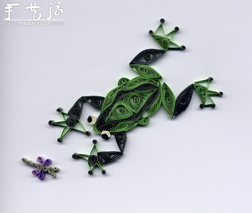 花草蝴蝶漂亮卷纸作品欣赏 -  www.shouyihuo.com