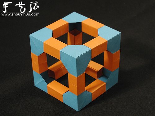 复杂几何立体折纸作品欣赏 -  www.shouyihuo.com