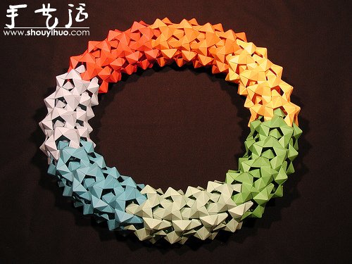 复杂几何立体折纸作品欣赏 -  www.shouyihuo.com