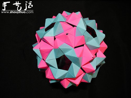 复杂几何立体折纸作品欣赏 -  www.shouyihuo.com