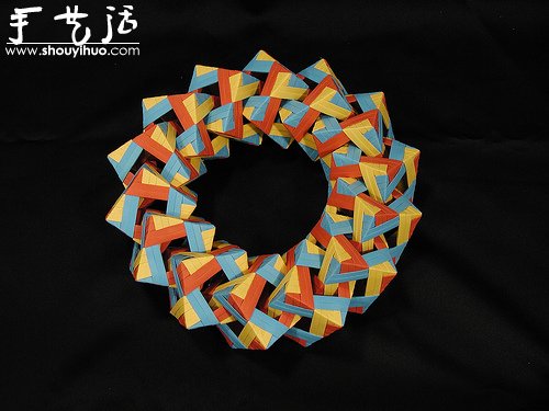 复杂几何立体折纸作品欣赏 -  www.shouyihuo.com