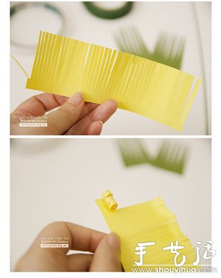 彩色卡纸制作漂亮花束的纸艺教程 -  www.shouyihuo.com