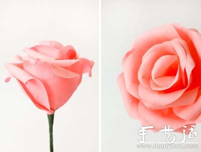 剪纸制作超逼真玫瑰花的教程 -  www.shouyihuo.com