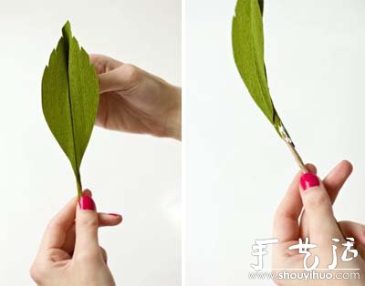 剪纸制作超逼真玫瑰花的教程 -  www.shouyihuo.com