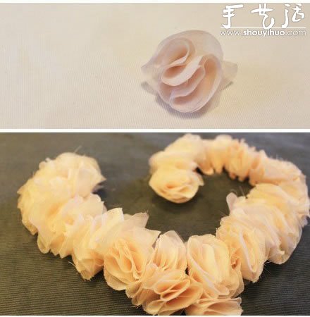 雪纺布手工DIY心形图案的教程 -  www.shouyihuo.com
