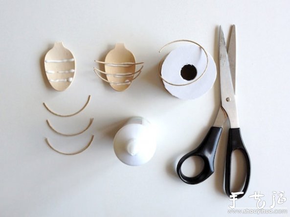 一次性勺子废物利用DIY昆虫玩具 -  www.shouyihuo.com