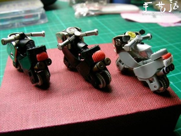 一次性打火机DIY摩托车模型 -  www.shouyihuo.com