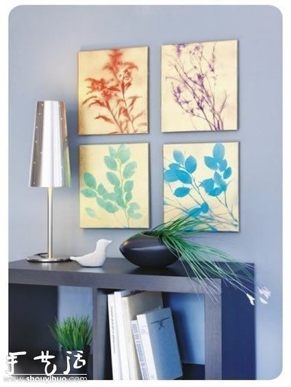 植物图案装饰画创意DIY -  www.shouyihuo.com