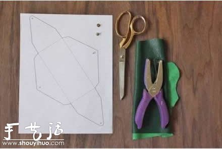 皮革DIY女式零钱包的教程 -  www.shouyihuo.com