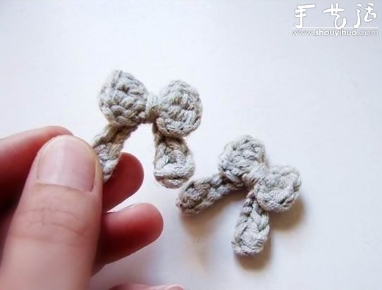 针织DIY迷你蝴蝶结 -  www.shouyihuo.com