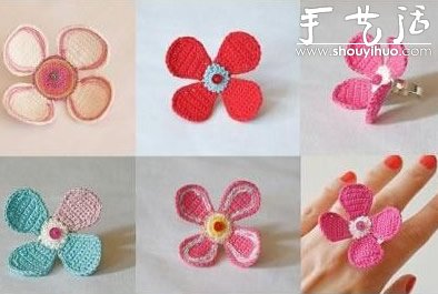 钩针编织小清新钩花 -  www.shouyihuo.com