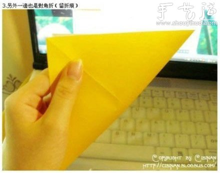 手工折纸可爱皮卡丘的教程 -  www.shouyihuo.com