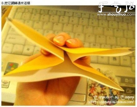 手工折纸可爱皮卡丘的教程 -  www.shouyihuo.com
