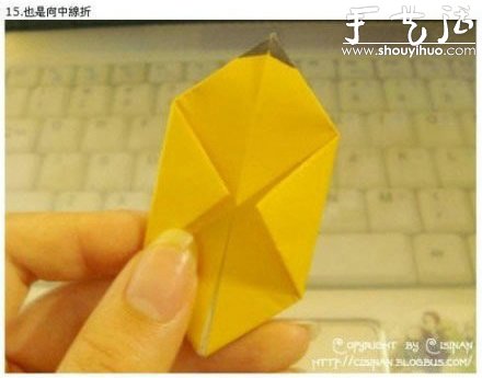 手工折纸可爱皮卡丘的教程 -  www.shouyihuo.com