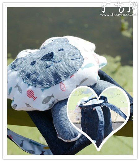 旧牛仔裤手工DIY“小狮子背包” -  www.shouyihuo.com