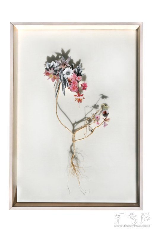 纸花和树枝DIY的精美纸艺作品 -  www.shouyihuo.com