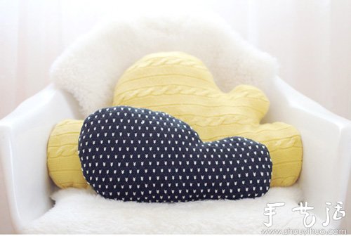 小清新云朵靠枕手工制作 -  www.shouyihuo.com