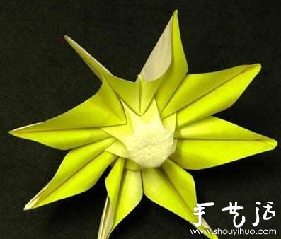 折纸太阳花 幸运太阳花折纸教程 -  www.shouyihuo.com