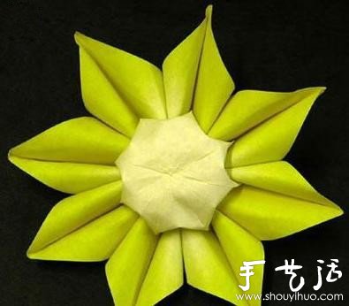 折纸太阳花 幸运太阳花折纸教程 -  www.shouyihuo.com