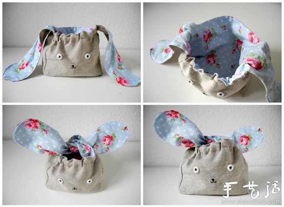 DIY萌系小兔布袋制作教程 -  www.shouyihuo.com