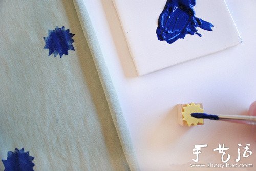 自制邮戳围巾 个性围巾手工制作 -  www.shouyihuo.com