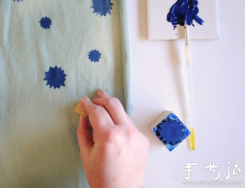 自制邮戳围巾 个性围巾手工制作 -  www.shouyihuo.com
