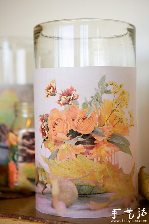 玻璃瓶变废为宝DIY漂亮蜡烛杯 -  www.shouyihuo.com