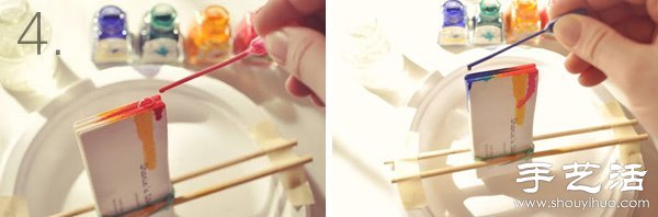 绚烂染色名片手工制作 -  www.shouyihuo.com