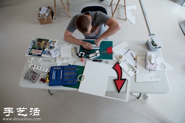 手绘和拼贴画DIY搞怪有趣生活场景 -  www.shouyihuo.com