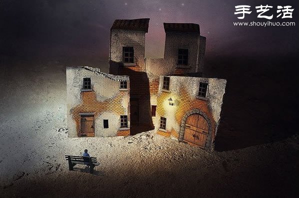 纸板DIY生活场景的创意摄影 -  www.shouyihuo.com