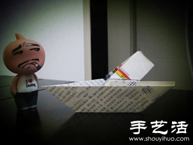 折纸炮艇手工制作方法 -  www.shouyihuo.com