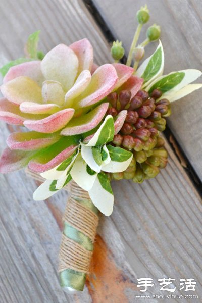 多肉植物DIY环保个性婚庆布置 -  www.shouyihuo.com