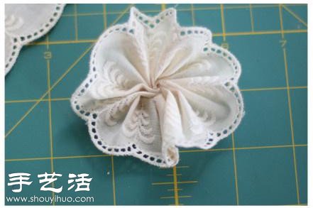 蕾丝手工制作漂亮头花教程 -  www.shouyihuo.com